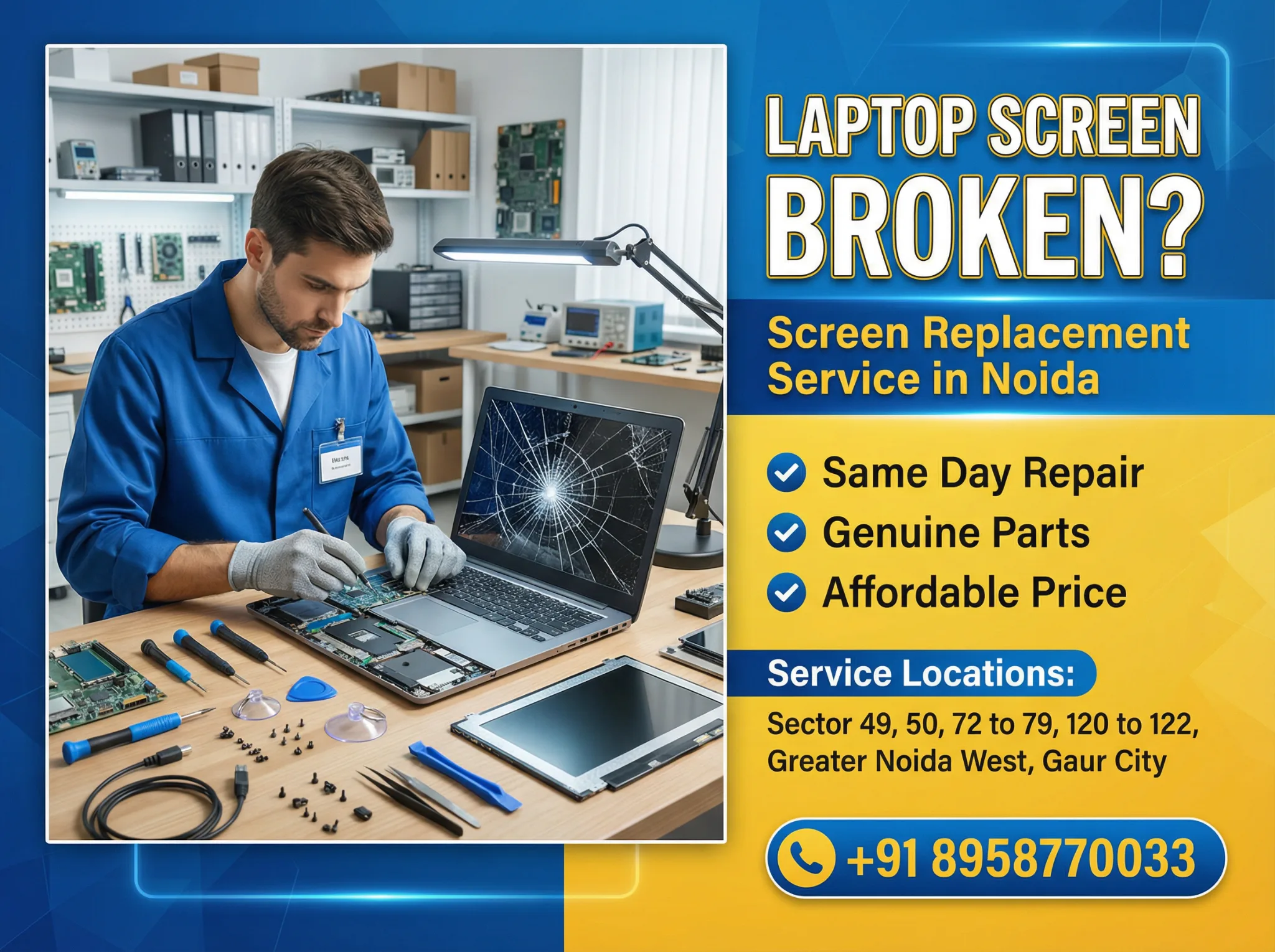 Laptop Screen Repair Noida Service