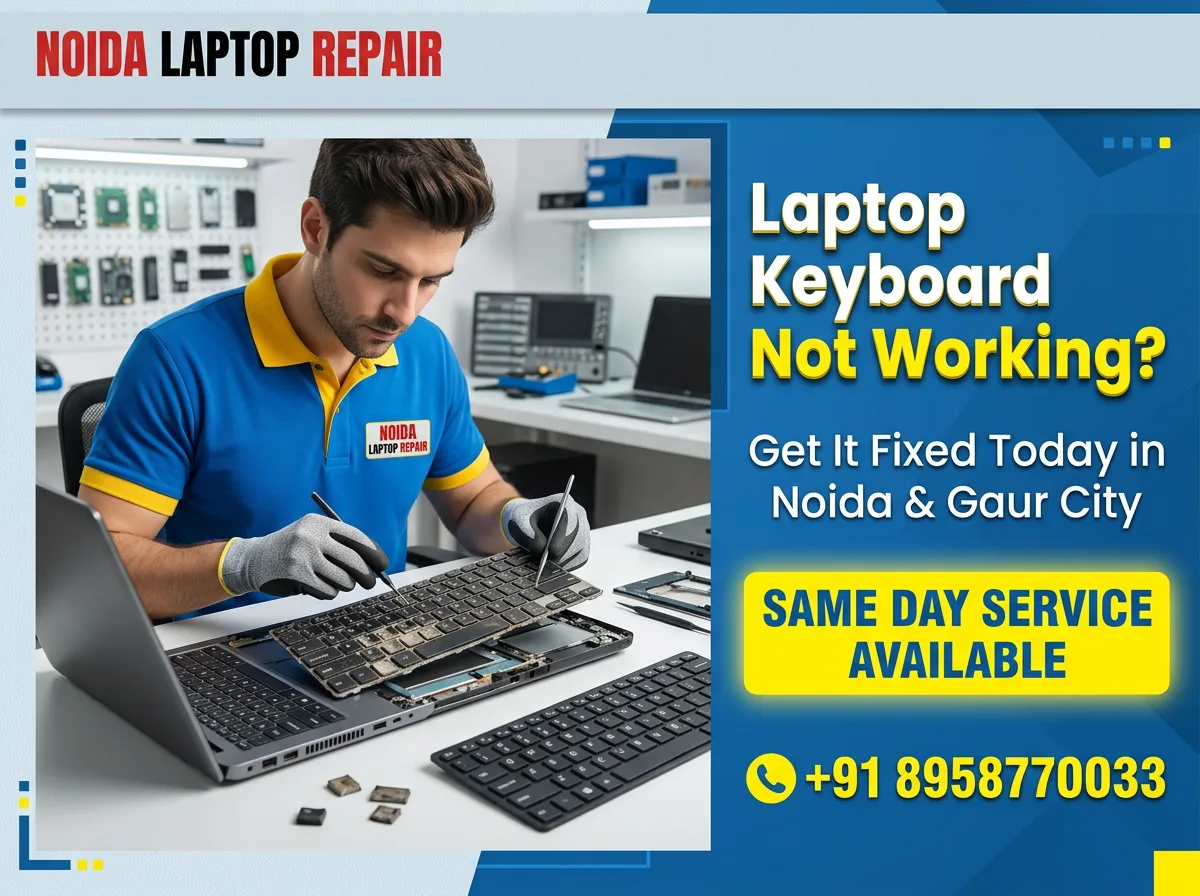 laptop keyboard not working repair near me noida
