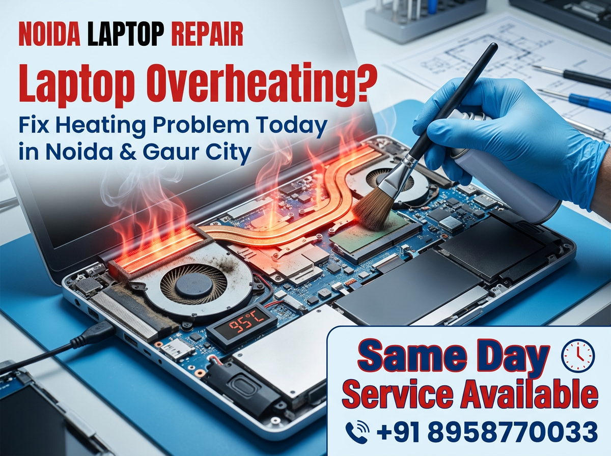 laptop overheating repair near me noida
