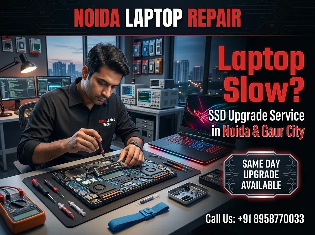 Laptop SSD Upgrade Service in Noida for faster performance