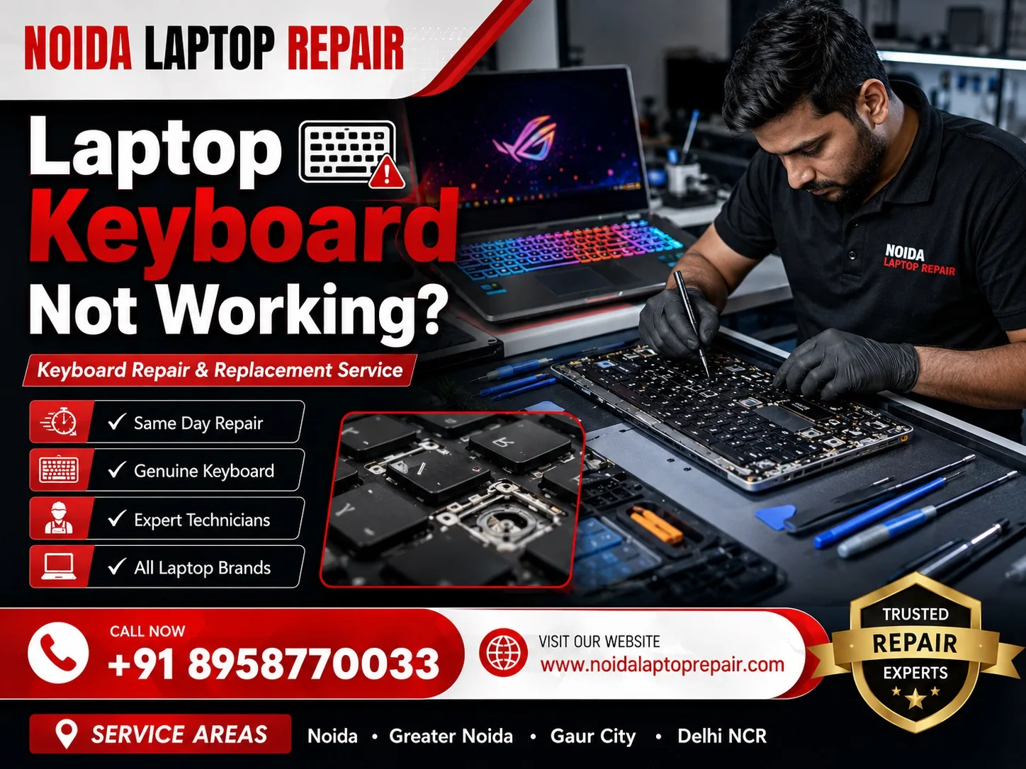 Laptop Keyboard Repair Service in Noida